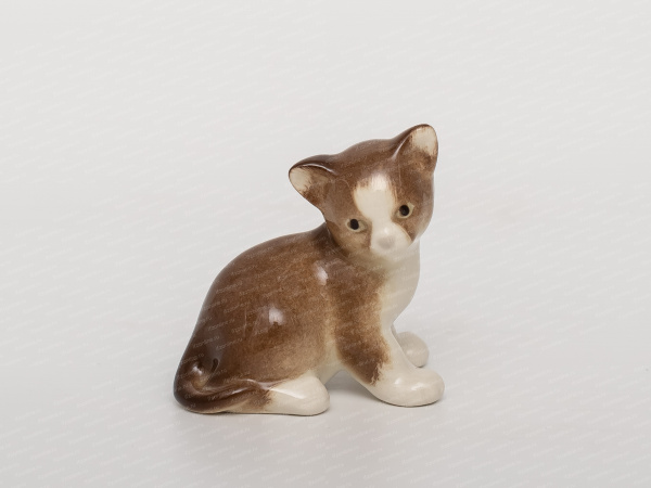 Скульптура Котенок Парамоша Коричневый 
