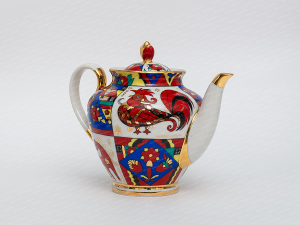 Чайник заварочный форма Весенняя, рисунок Народные узоры