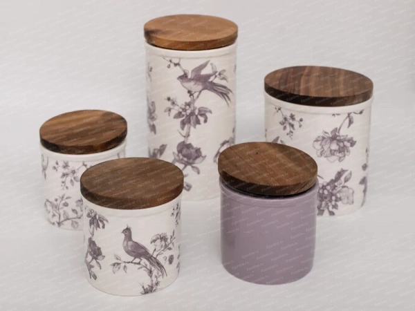 Банка форма. Стандартная высокая рисунок. Monplasir Violet
