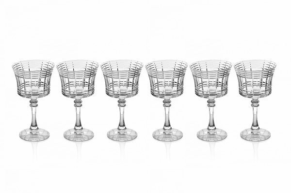 Набор из 6-ти фужеров для красного вина ICE Коллекция DIAMONDS рис 1, Бесцветный