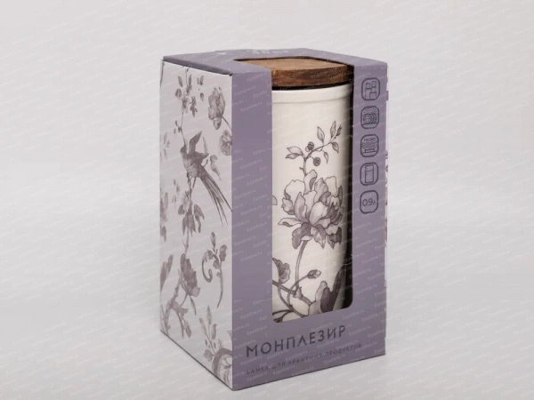 Банка форма. Стандартная высокая рисунок. Monplasir Violet