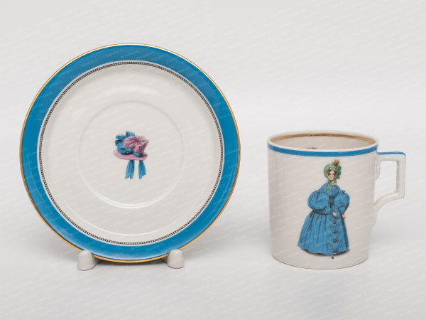 Подарочный набор чайный форма. Гербовая,рисунок.  "Modes de Paris 1836" ТН1