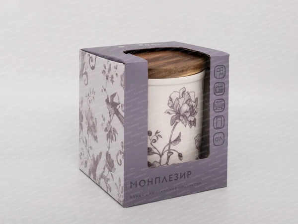 Банка форма. Стандартная средняя рисунок. Monplesir Violet