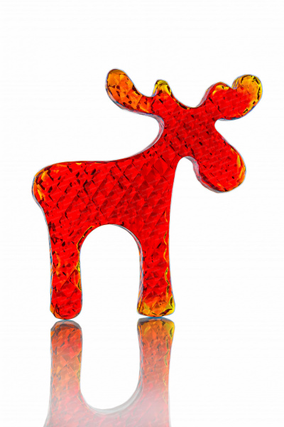 Новогодняя игрушка «Лось», Красный